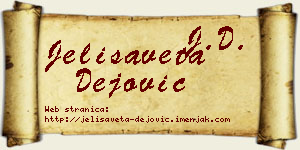 Jelisaveta Dejović vizit kartica